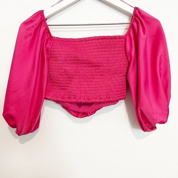 Express x Ladygang Off Shoulder Puff Sleeve Sweetheart Neckline Top Blouse XS - Picture 6 of 6